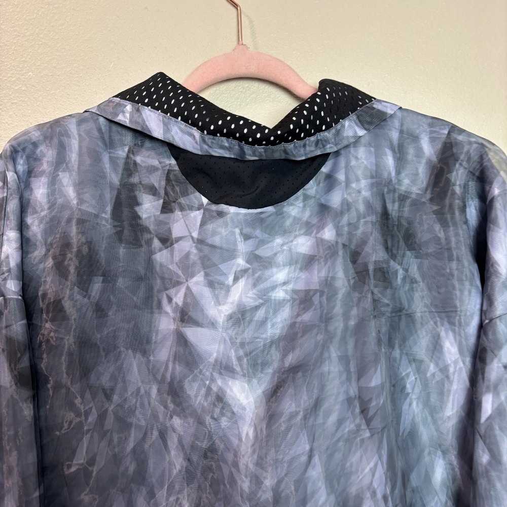 Champion Holographic Windbreaker Jacket Side Zip Vents‎ Funnel Neck Pockets 2XL - Picture 10 of 14